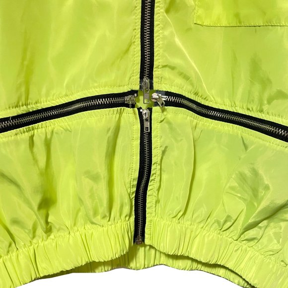 Neon Wind Jacket Sports Yoga Convertible Rain Jacket - Size M - Picture 3 of 7